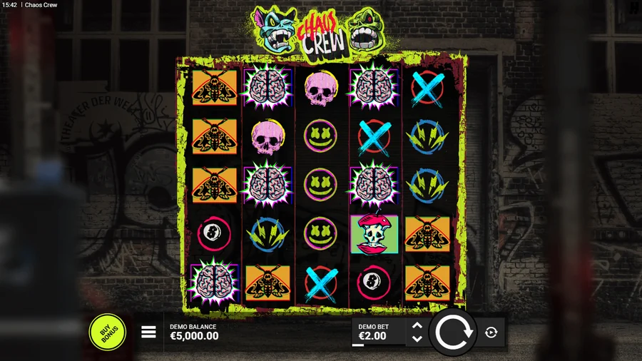 Chaos Crew 5x5 grid 15 lines