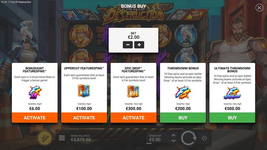 Fist of Destruction bonus buy prices