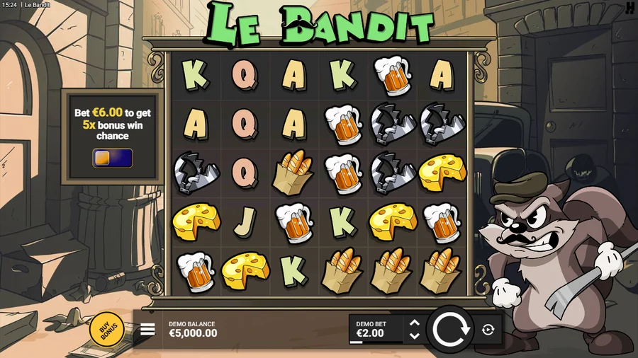Le Bandit 6x5 cluster pays grid
