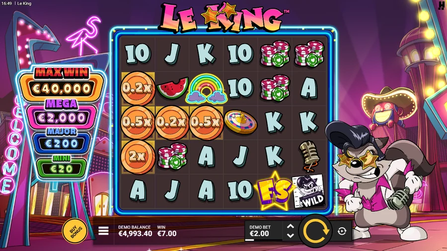 Le King Neon Rainbow Golden Squares