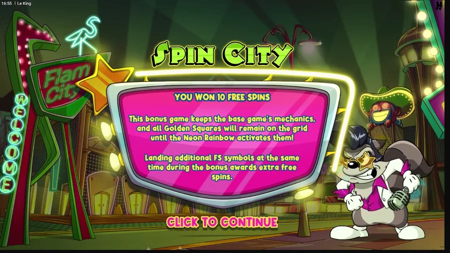 Le King Spin City free spins