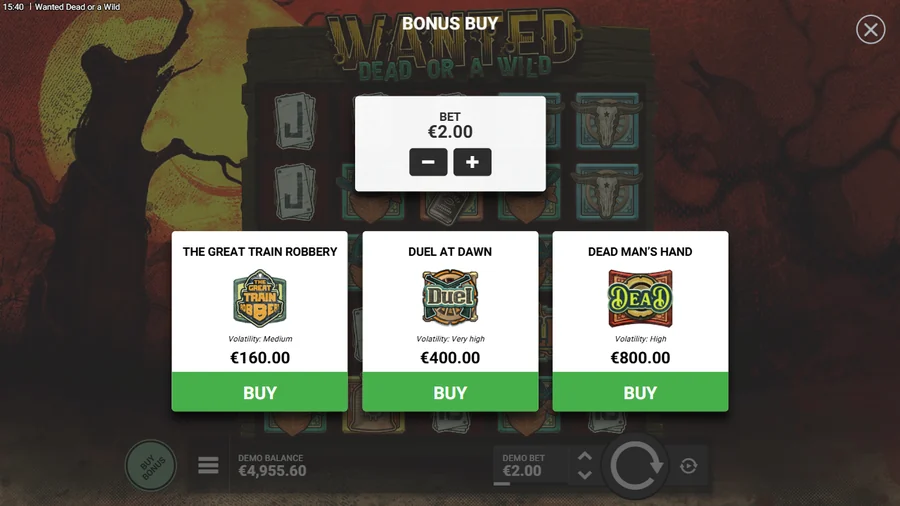 Wanted Dead or a Wild bonus buy