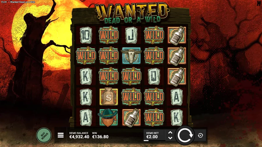Wanted Dead or a Wild sticky wilds